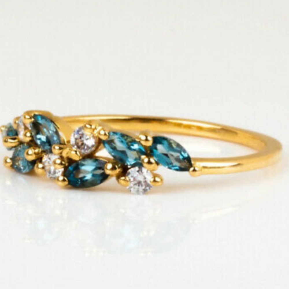 New 18k gold plated diamond ring - Picture 5 of 6